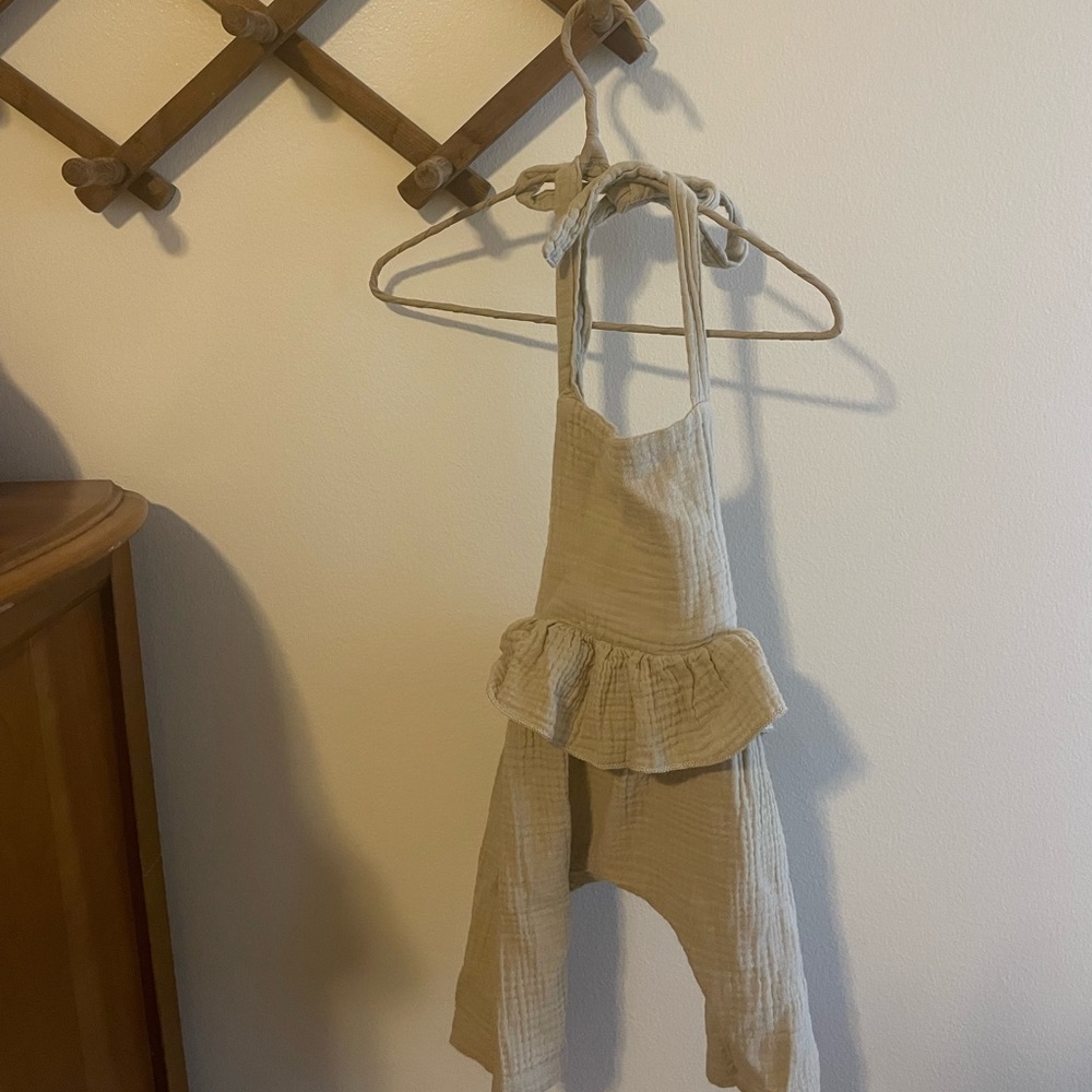 Linen baby romper